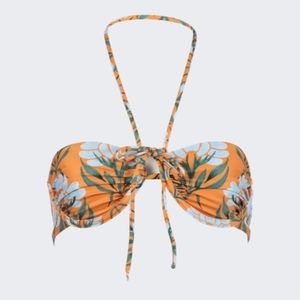 AGUA BY AGUA BENDITA Bronce Halter Bikini Top Orange